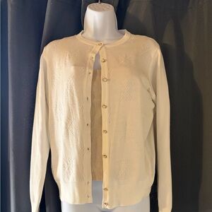 White Cardigan Sweater